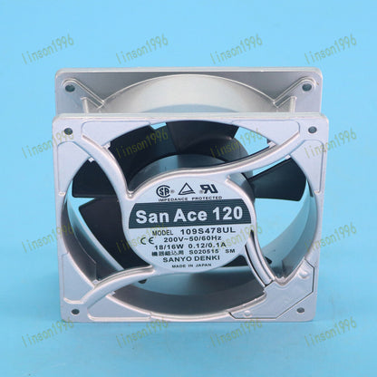 12CM Industrial AC Cooling Fan, 109S478UL, Fast Ship - SANYO