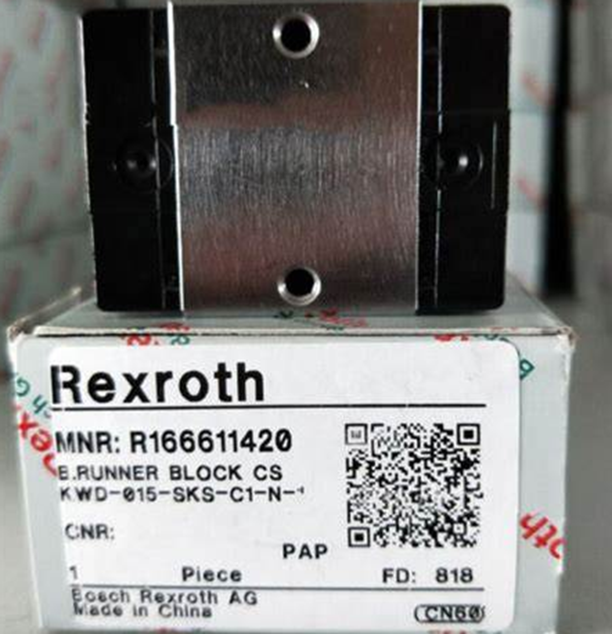 REXROTH R166611420 BALL RAIL LINEAR BEARING RUNNER BLOCK REXROTH