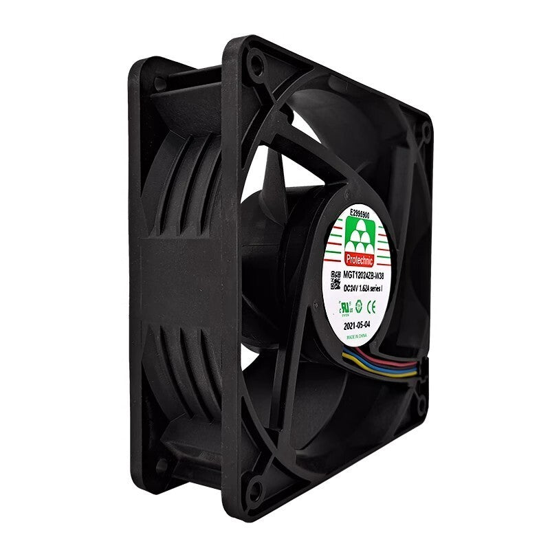 Protechnic MGT12024ZB-W38 12038 DC24V 1.62A 4-Wire DC High Airflow Cooling Fan