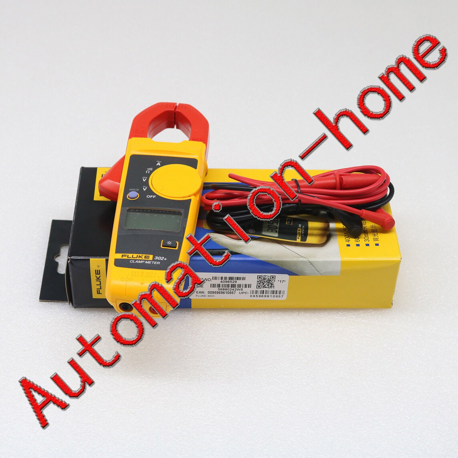 new 1pc  FLUKE 302+ Digital Clamp Meter AC/DC Multimeter Electronic Tester