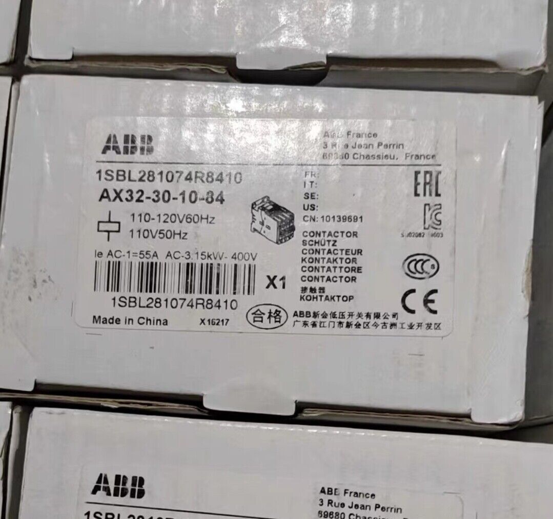 1pc ABB AX32-30-10-84 Contactor 110V50Hz/110-120V60Hz 1SBL281074R8410