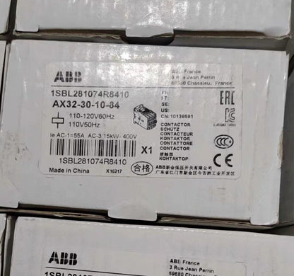 1pc ABB AX32-30-10-84 Contactor 110V50Hz/110-120V60Hz 1SBL281074R8410