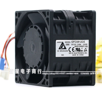 1pcs DELTA GFC0812DS 12V 2.60A modified supercharged 8055 server dual motor fan