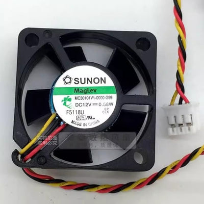 SUNON MC3010V1-0000-G99 3010 DC12V 0.58W 3CM 3-Pin Silent Cooling Fan