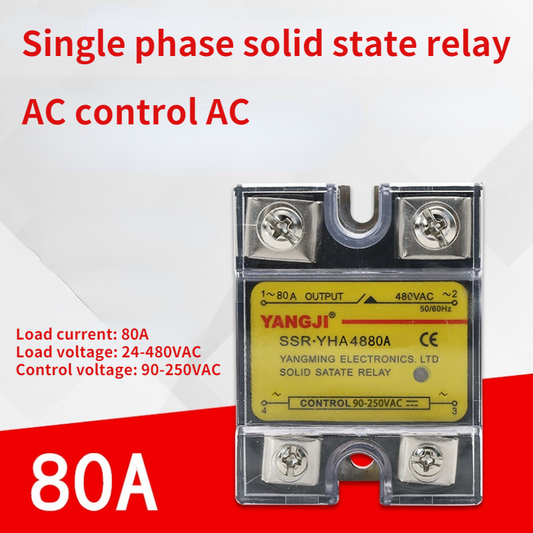 new Single-phase AC controlled AC AC-AC solid state relay YHA4880A 480VAC 80A - YH