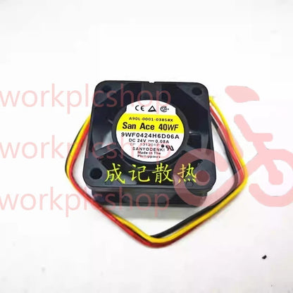Sanyo 9WF0424H6D06A 24V DC 0.08A 3-wire cooling fan