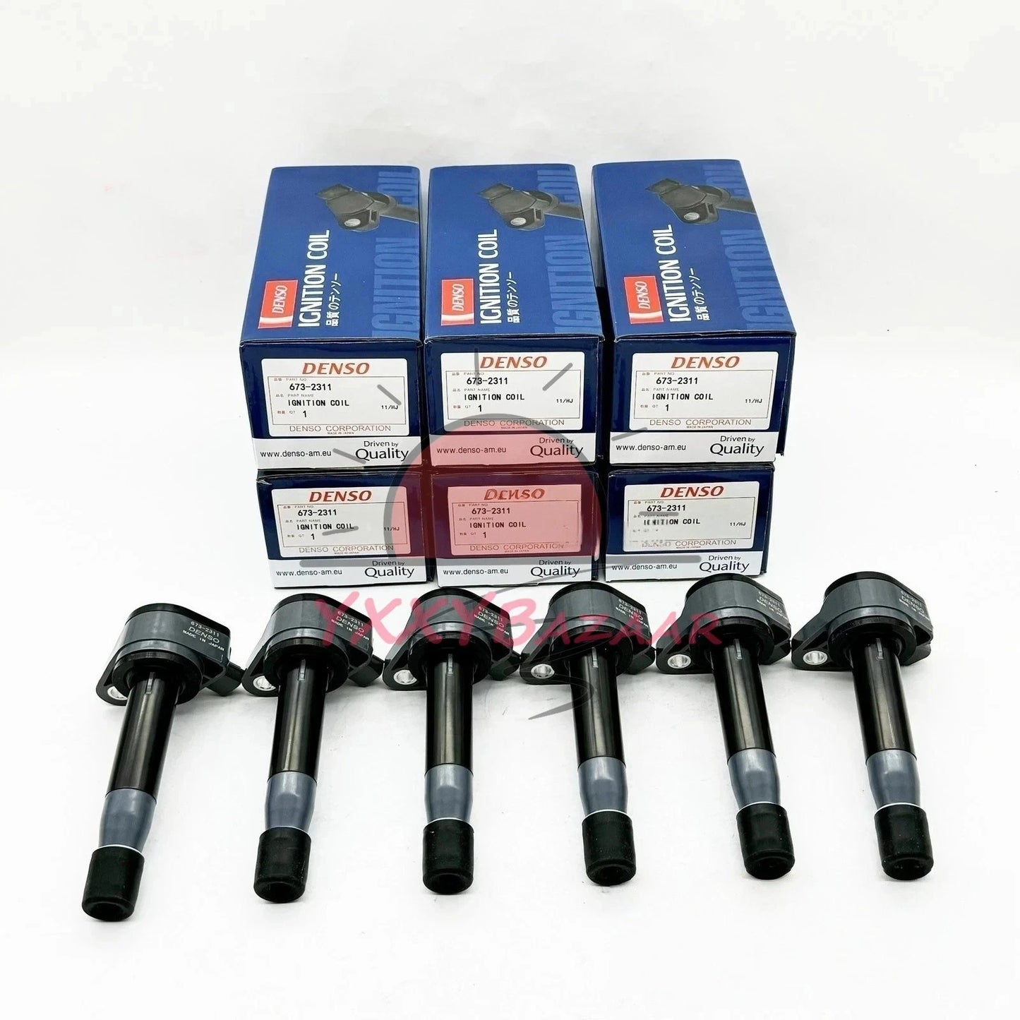 Denso 6Pcs Ignition Coils For Honda Accord Odyssey 08-17 30520-R70-A01 673-2311~