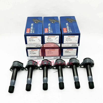 Denso 6Pcs Ignition Coils For Honda Accord Odyssey 08-17 30520-R70-A01 673-2311~