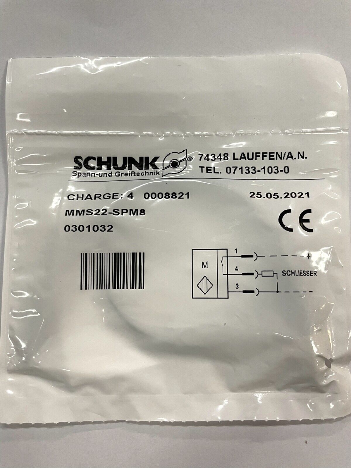 SCHUNK Magnetic Sensor MMS22-SPM8 - High Sensitivity Magnetic Field Detection - SCHUNK