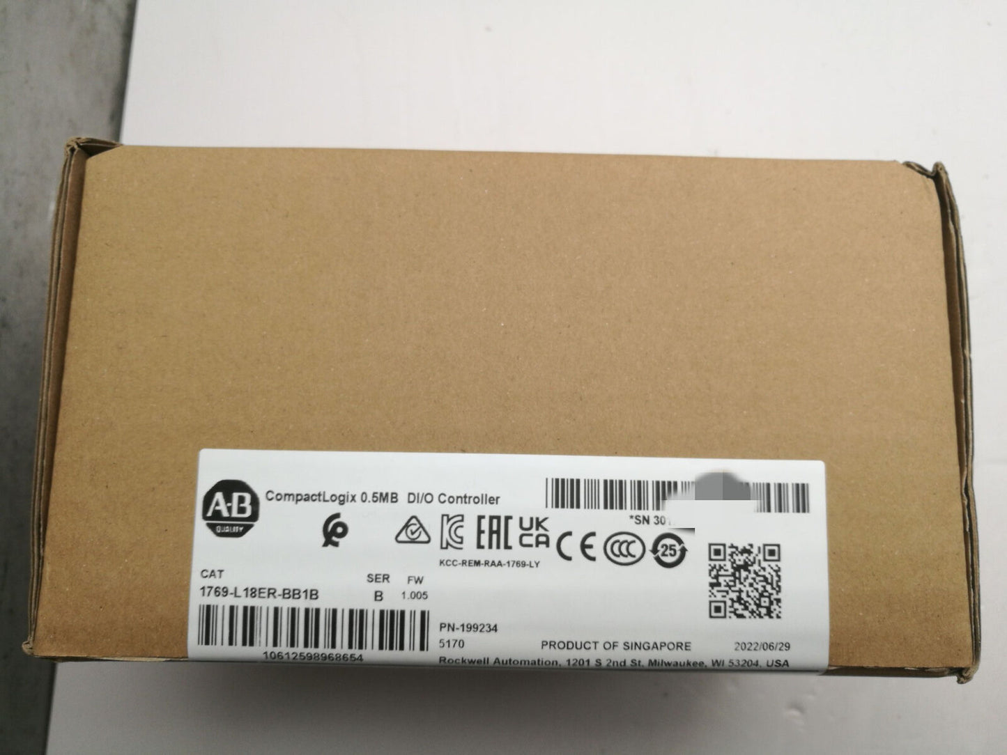 Allen-Bradley 1769-L18ER-BB1B 0.5MB Controller - ALLEN-BRADLEY