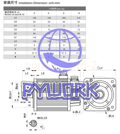 1PCS AASD series AC servo motor 110ST-M04030