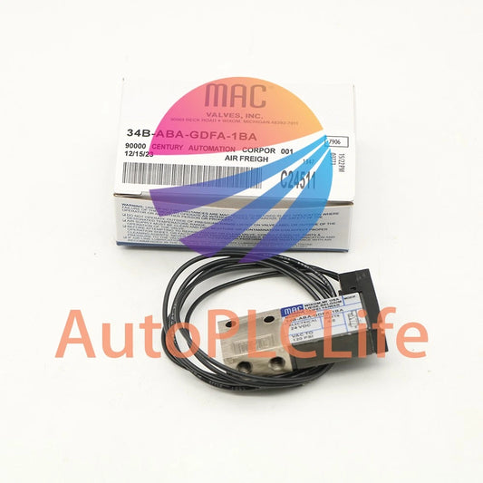 1pcs MAC 34B-ABA-GDFA-1BA 24VDC Solenoid Valve