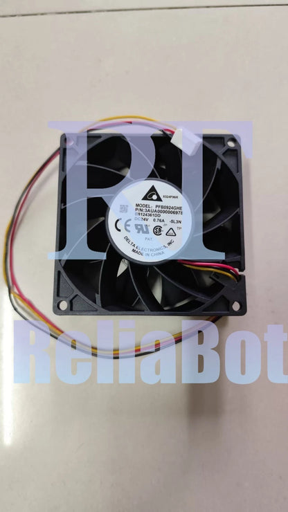 1 pcs DELTA Fan PFB0924GHE DC 24V 0.76A 92*92*38mm 3 pin inverter Cooling fan