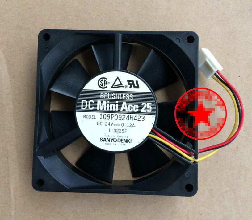 1pcs SANYO 109P0924H423 9CM 9025 24V 0.12A 3-wire inverter fan
