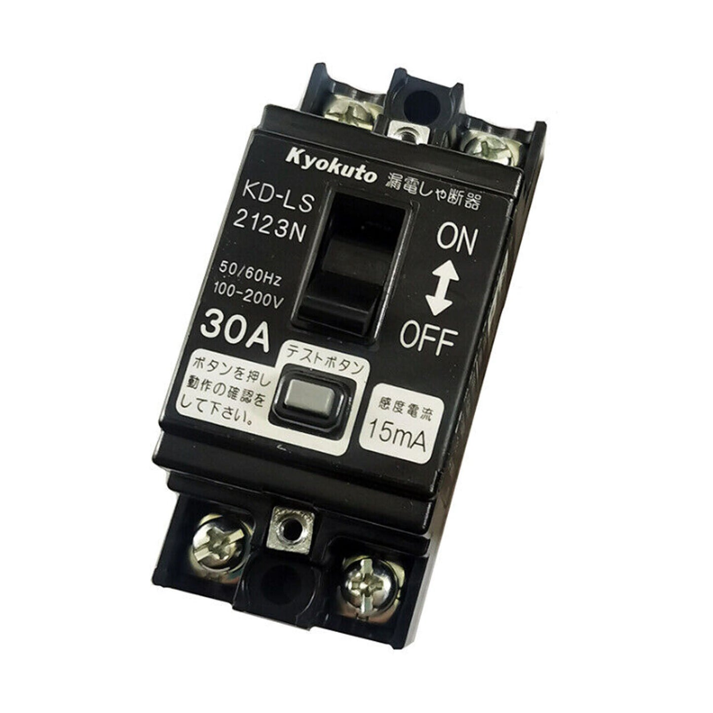 15mA Circuit Breaker, 30A, 100-200V, 1PC Kyokuto KD-LS2123N - KYOKUTO