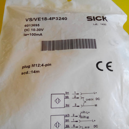 ONE SICK Photoelectric Switch VS/VE18-4P3240 SPOT STOCKS - SICK