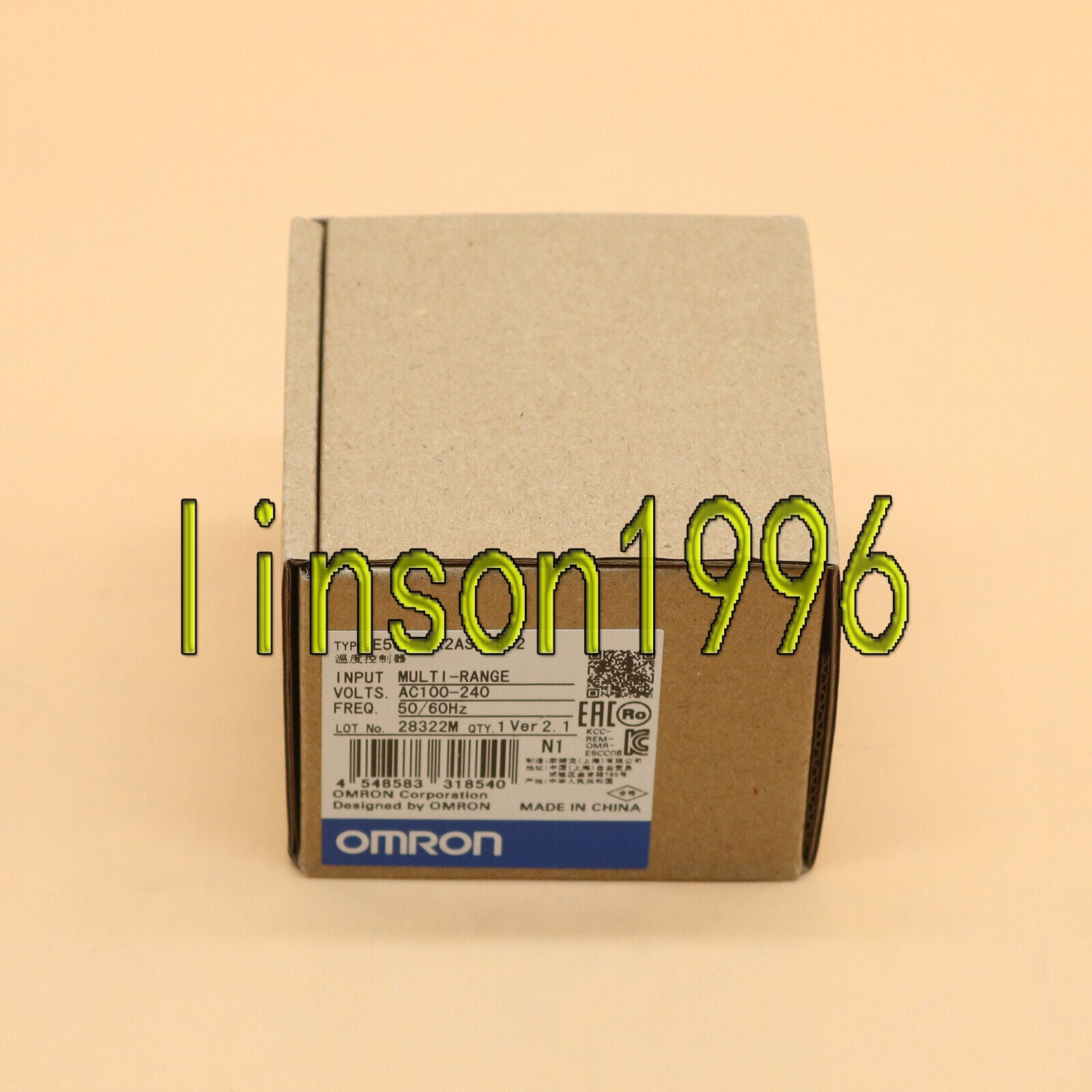 new 1PC  Omron E5CC-QX2ASM-802 100-240VAC Temperature Controller