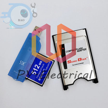 3 piece set CNC 512MB CF CF card+CF-PCMCIA adapter+SSK USB2.0 card reader