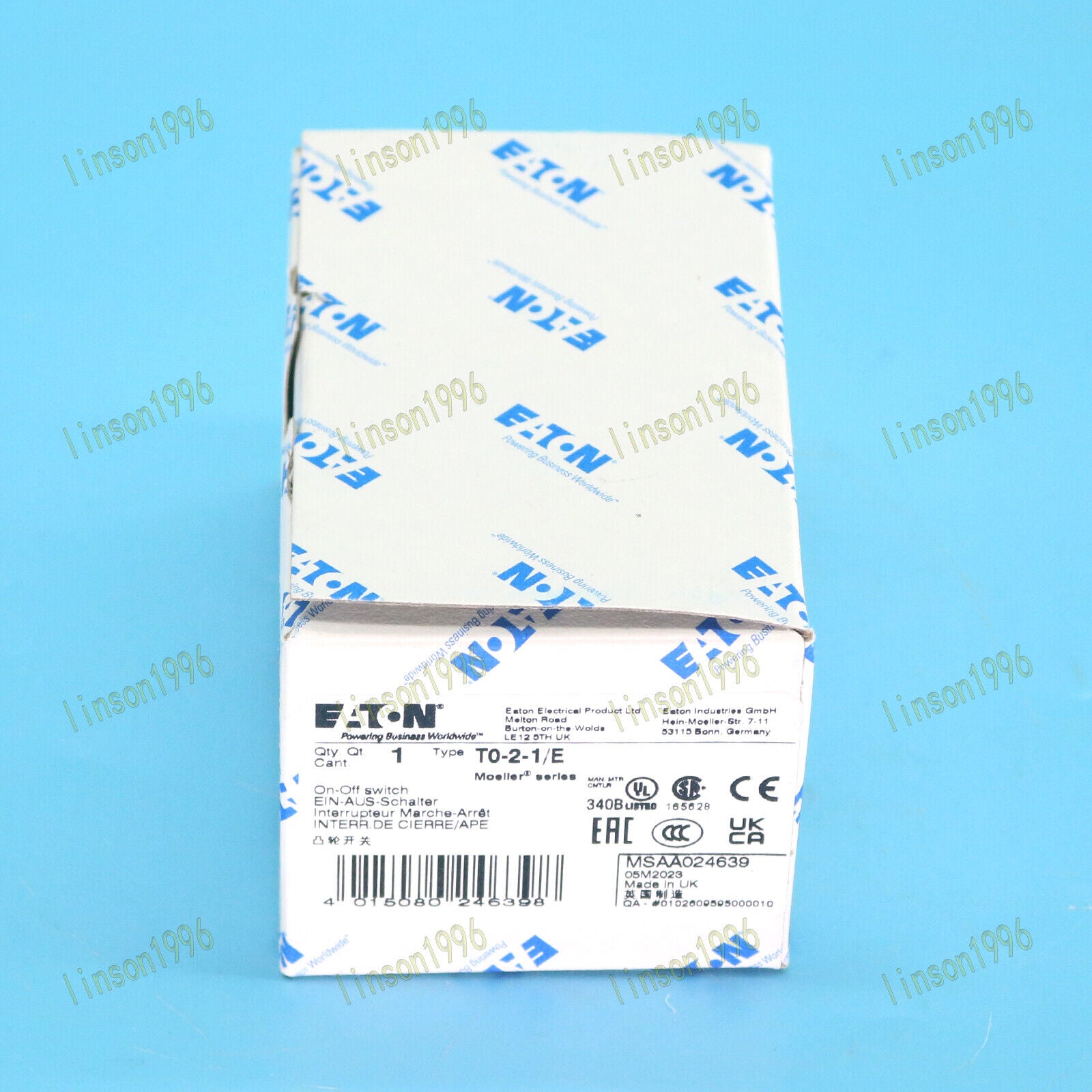 1PC Eaton T0-2-1/E Load Isolation Switch Fast - EATON