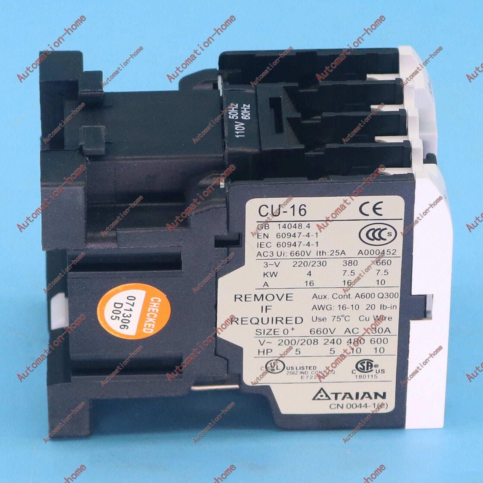 new 1PC  TECO CU-16 AC110V Ac contactor TECO