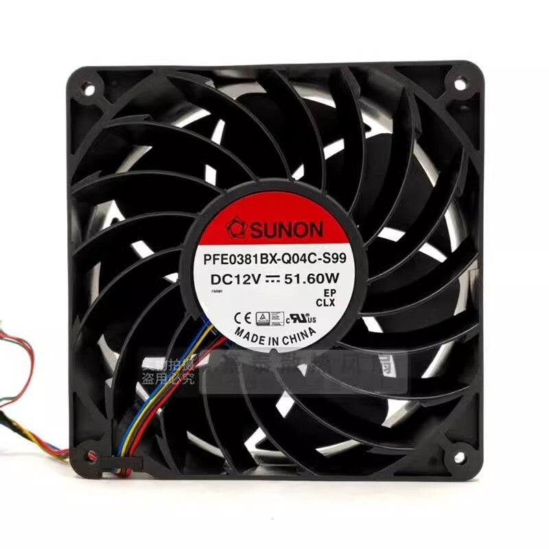 SUNON PFE0381BX-Q04C-S99 14038 DC12V 51.60W 14CM 4-Wire High Airflow Cooling Fan