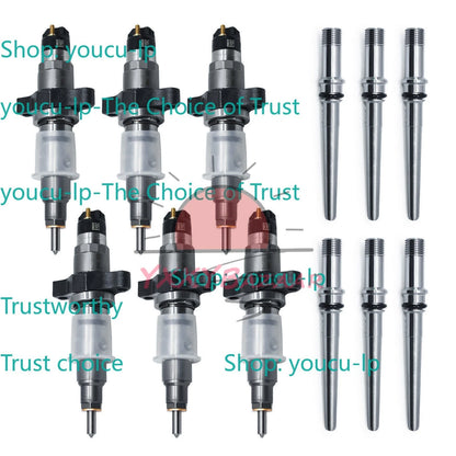 6X Fuel Injector 0445120255 Fits For 2003-2004 Dodge Ram2500 3500 Cummins 5.9L