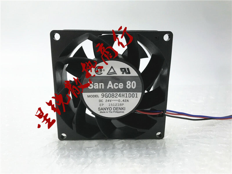 1pcs SANYO 9G0824H1D01 DC 24V 0.42A 8cm large air volume chassis cooling fan