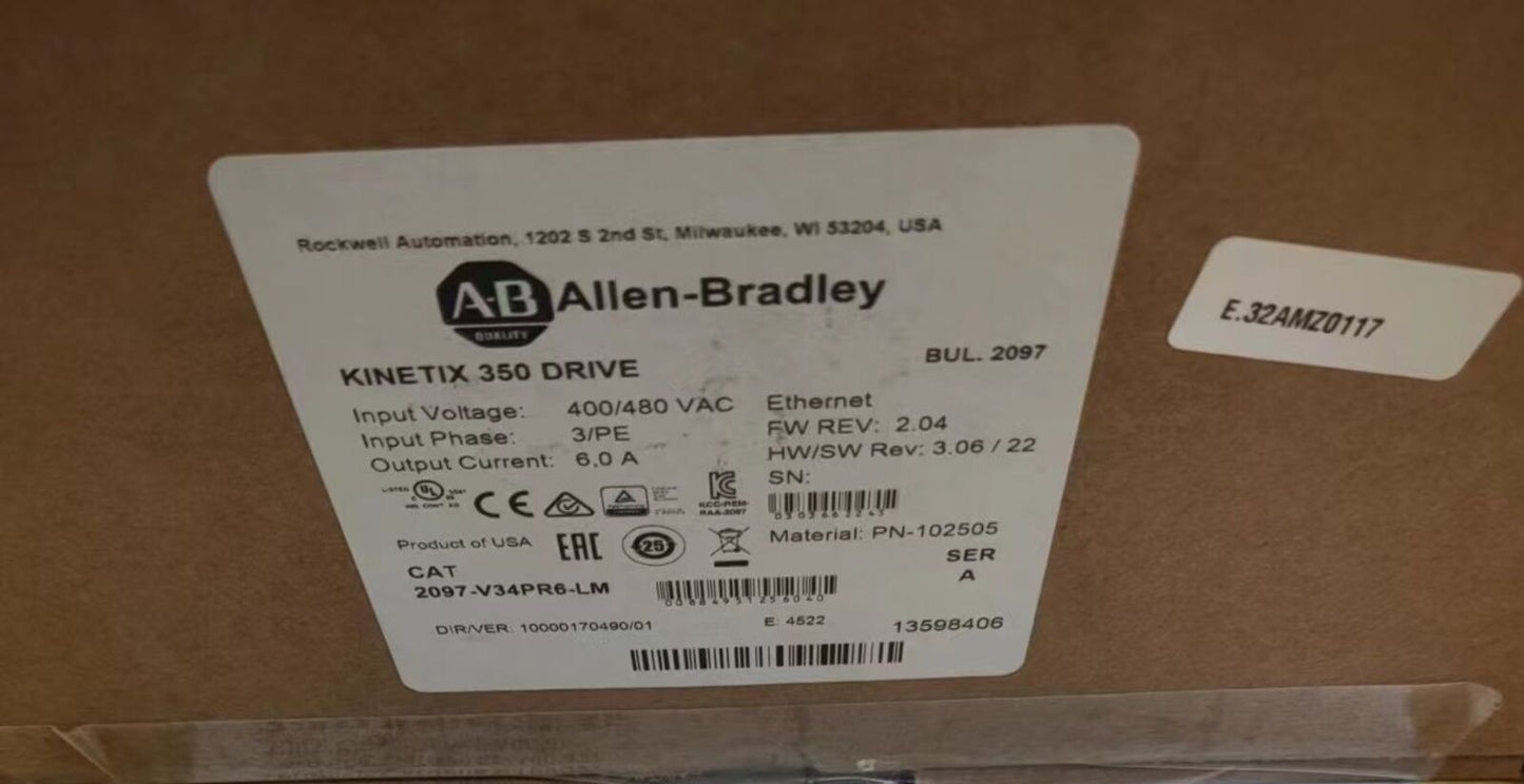 Allen Bradley Kinetex 350 Servo Driver 2097-V34PR6-LM NEW IN BOX - ALLEN BRADLEY