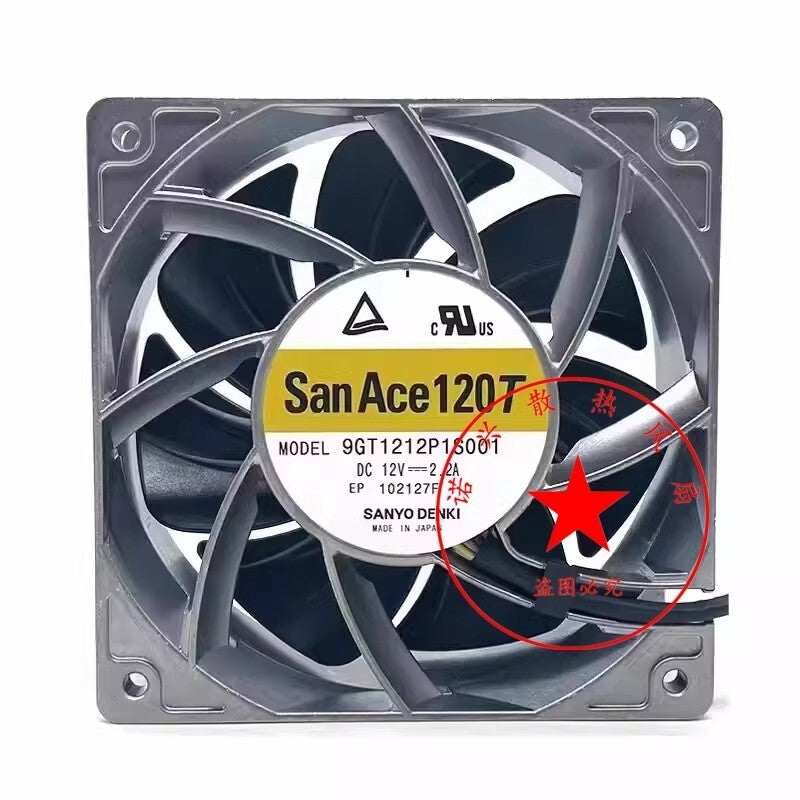 Sanyo 9GT1212P1S001 12038 DC12V 2.2A 12CM Metal Cooling Fan