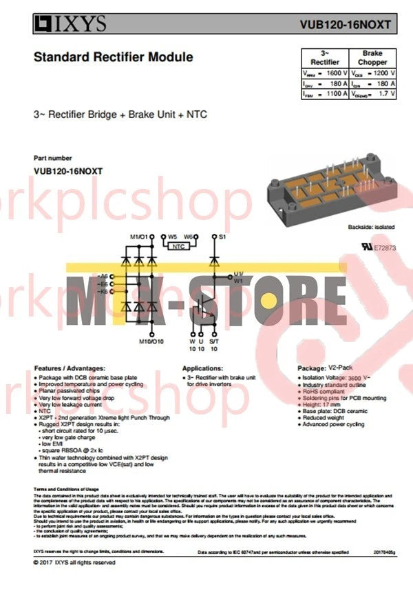 1PCS IXYS VUB120-16NoXT VUB120-16N0XT Quality Assurance