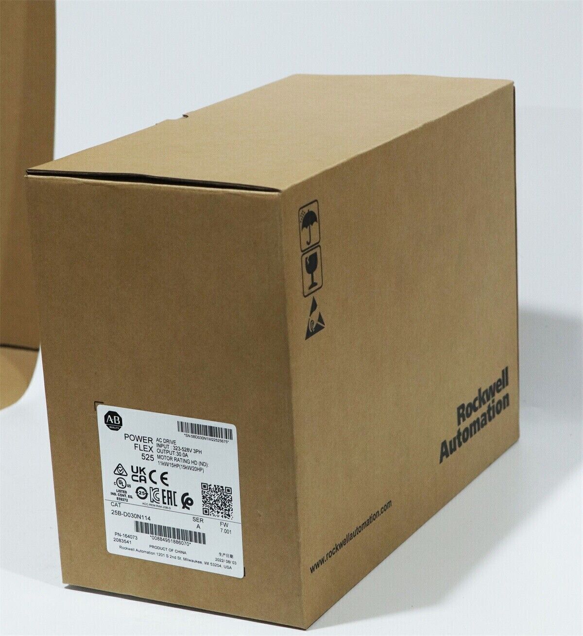 Sealed Allen-Bradley 25B-D030N114 PowerFlex 525 AC Drive - ALLEN-BRADLEY