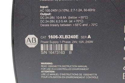 used Allen Bradley 1606-XLB240E Power Supply - ALLEN BRADLEY