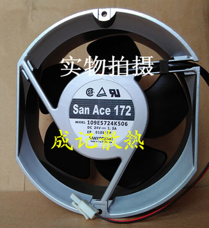 1pcs Sanyo 109E5724K506 24V 1.3A 172*150*51MM aluminum frame axial fan