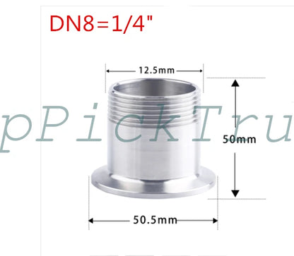 Steel Sanitary Male Threaded Ferrule Pipe Fitting Tri Clamp Adapter 304Stainless