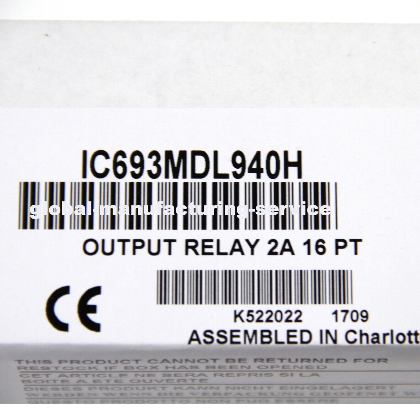 GE Fanuc IC693MDL940H Output Module - GE FANUC