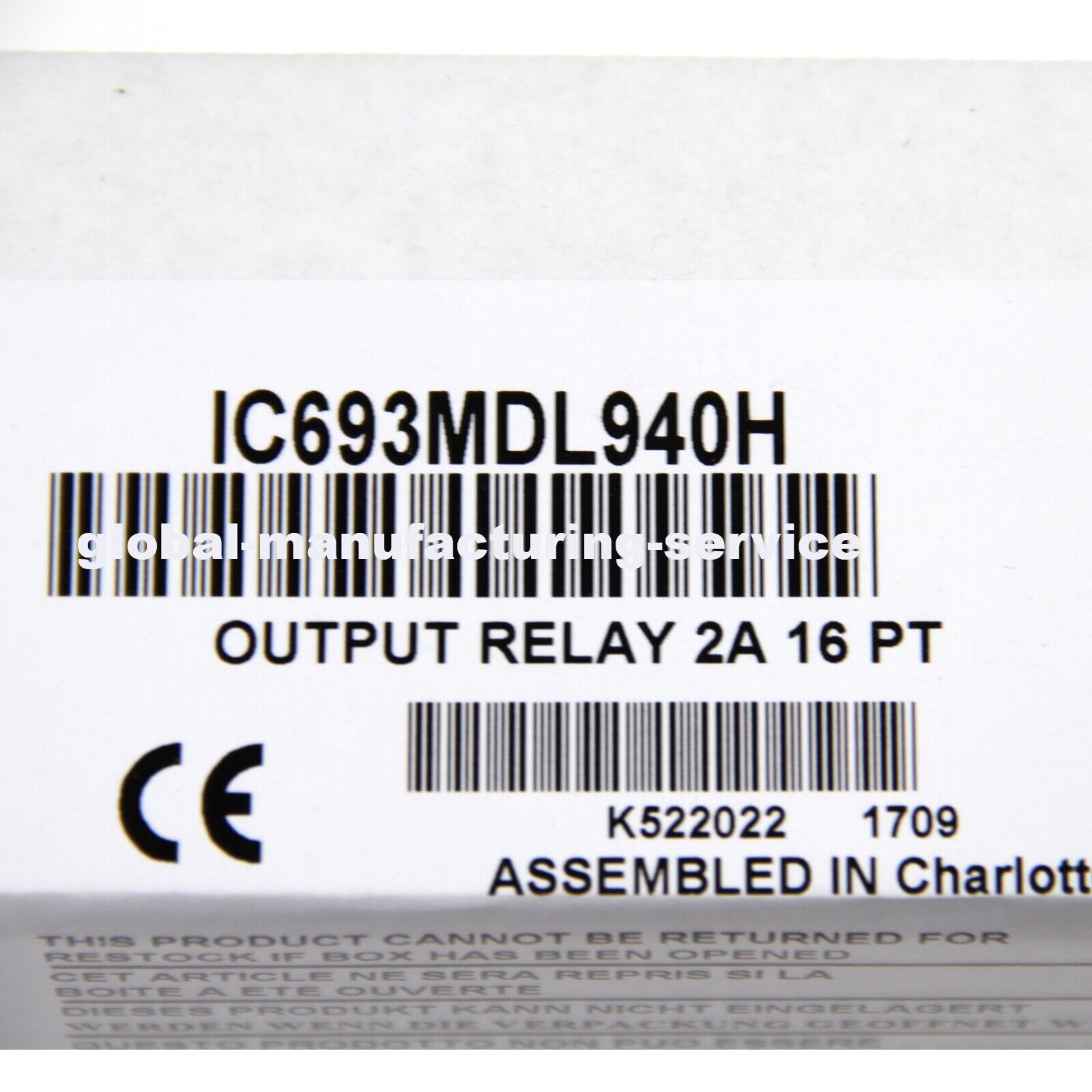 GE Fanuc IC693MDL940H Output Module - GE FANUC