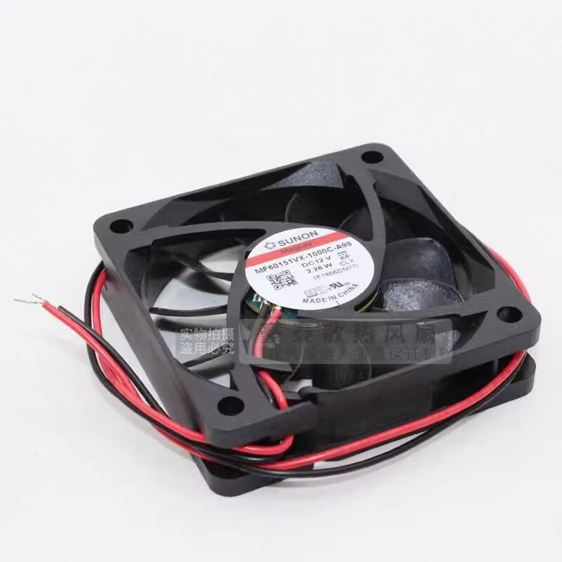 SUNON MF60151VX-1000C-A99 6015 DC12V 2.28W 6CM 2-Wire Silent Cooling Fan