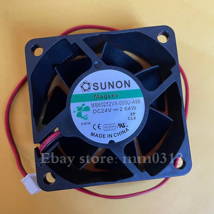 SUNON MB60252VX-000U-A99 DC24V 2.64W 2-wire axial fan