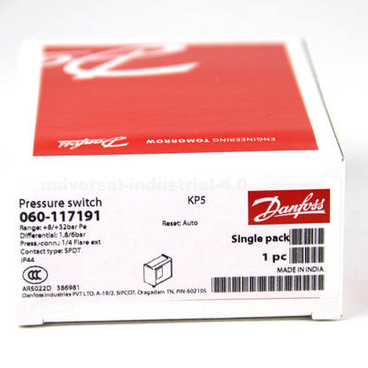DANFOSS KP5 060-117166 060-117191 Pressure Control |danfoss pressure control |danfoss pressure control system |danfoss pressure control products - DANFOSS