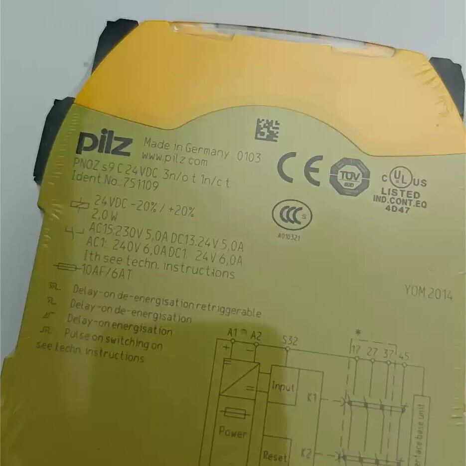 1pcs NEW For Pilz safety relay PNOZ S9 C 24VDC t 751109 pilz 751109