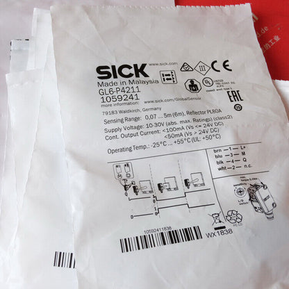 ONE SICK GL6-P4211 Proximity Switch Sensor Fast - SICK