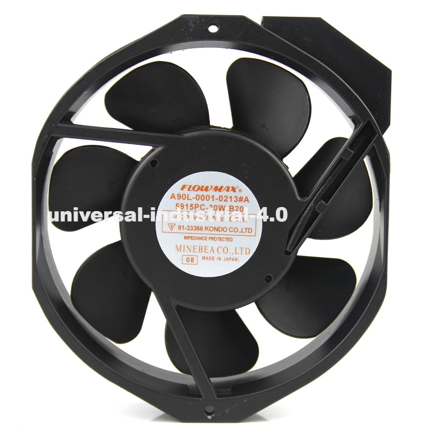 FLOWMAX A90L-0001-0213#A 5915PC-20W-B20 Axial Fan AC200V - FLOWMAX