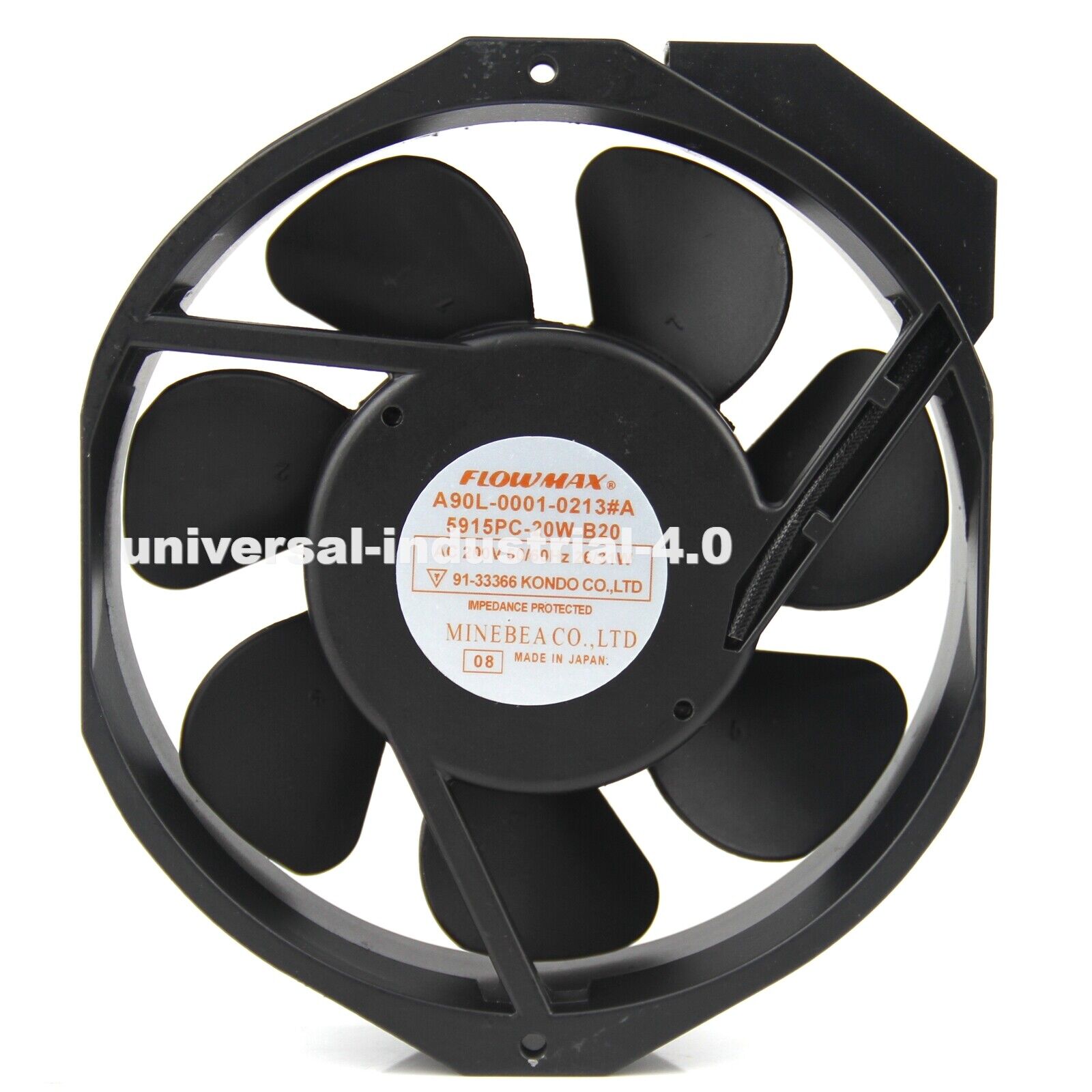 FLOWMAX A90L-0001-0213#A 5915PC-20W-B20 Axial Fan AC200V - FLOWMAX