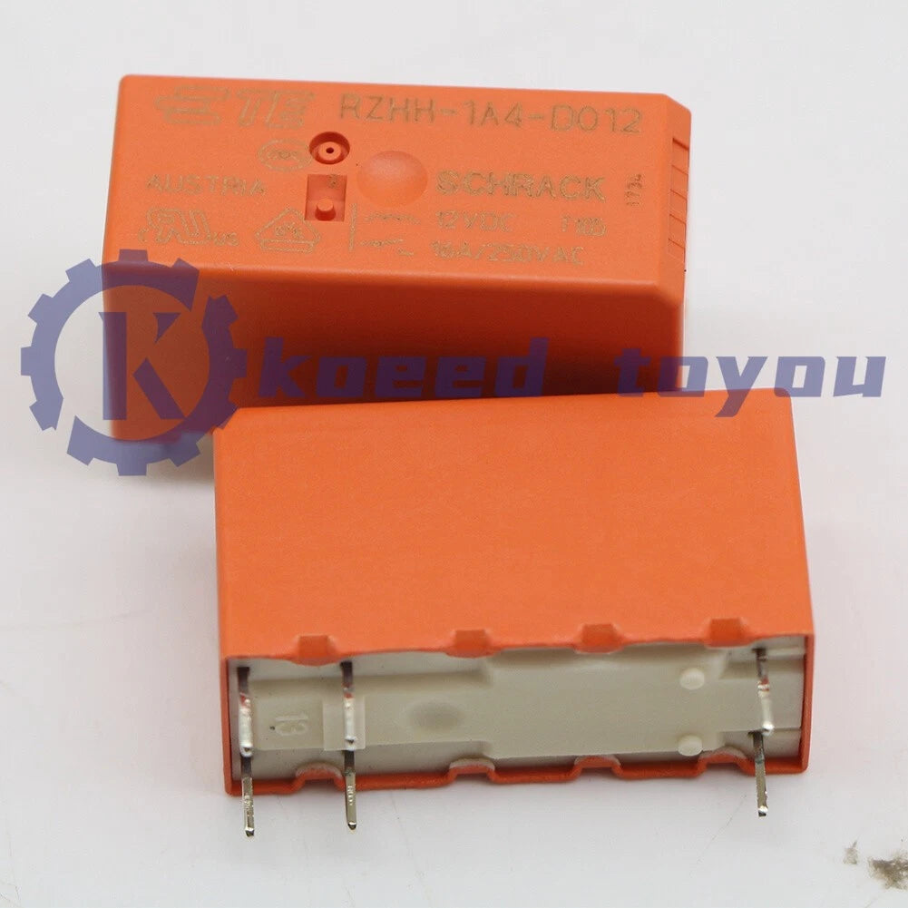 10PC Tyco RZHH-1A4-D012 12VDC Power Relay 6Pins 16A 250VAC