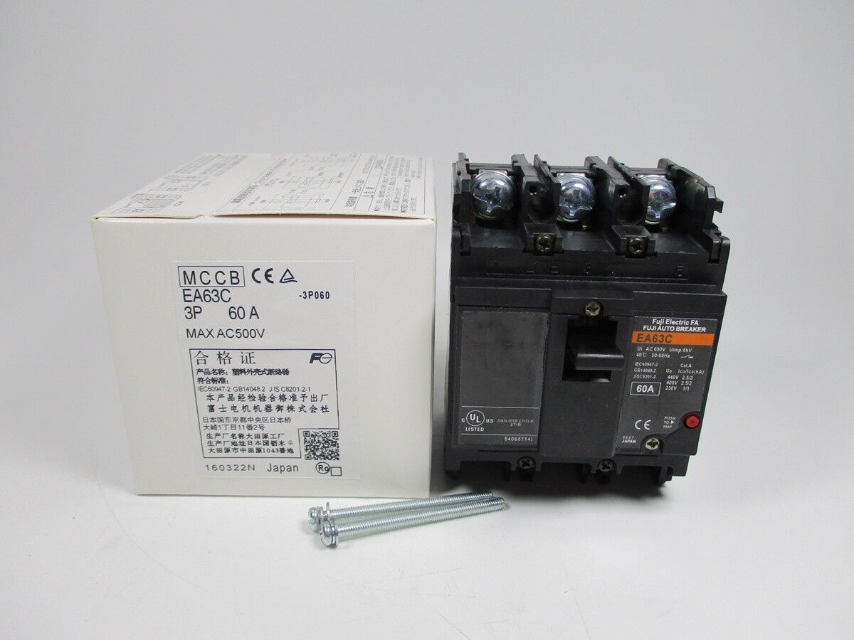 new  IN BOX For Fuji EA63C 60A 3P Circuit Breaker