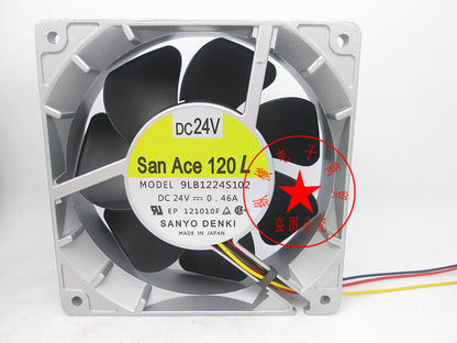 1pcs SANYO 9LB1224S102 DC24V 0.46A 120mm inverter fan