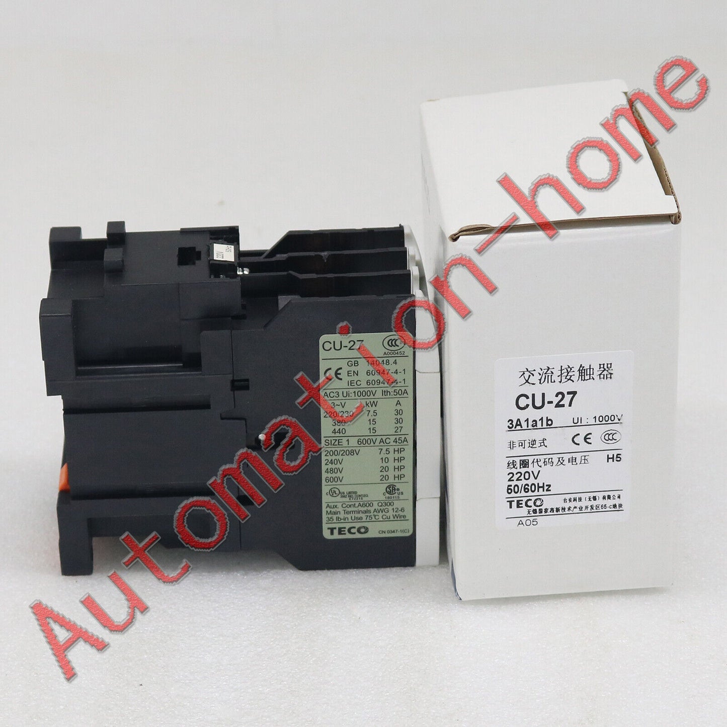 New 1PC TECO CU-27 220V Contactor - TECO