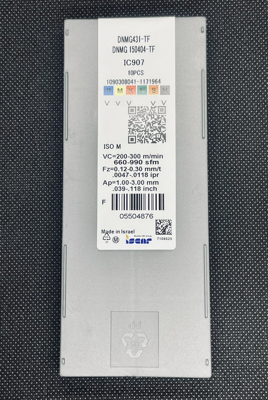 ISCAR DNMG 431-TF IC907 DNMG 150404-TF IC907  Carbide Inserts 10 PCS