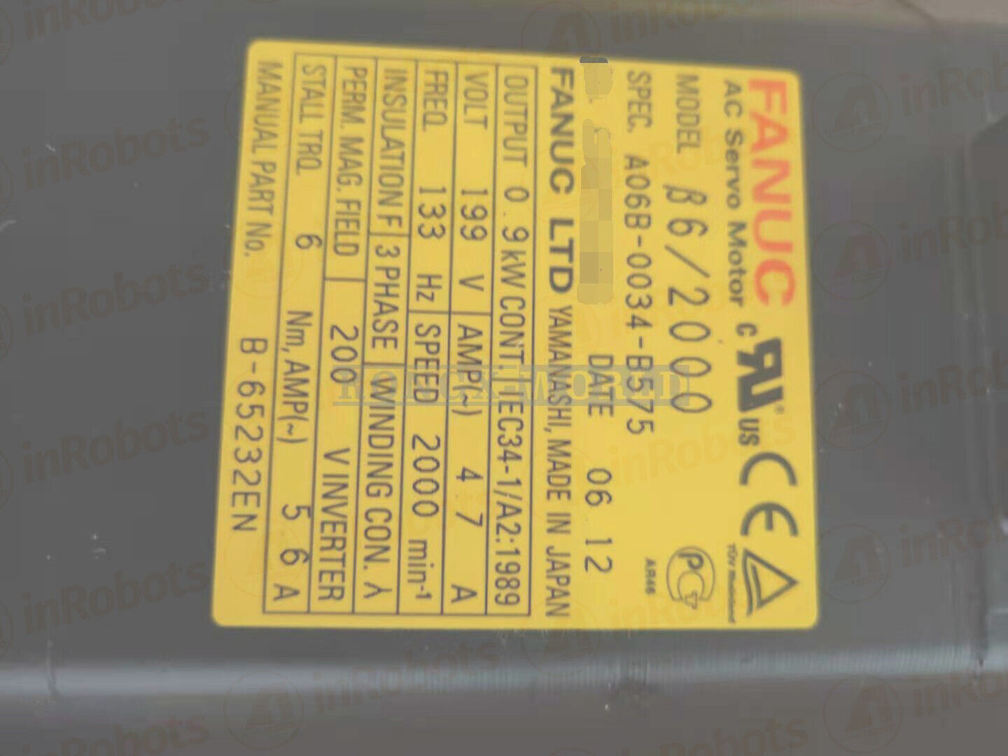 used FANUC A06B-0034-B575 SERVO MOTOR - FANUC