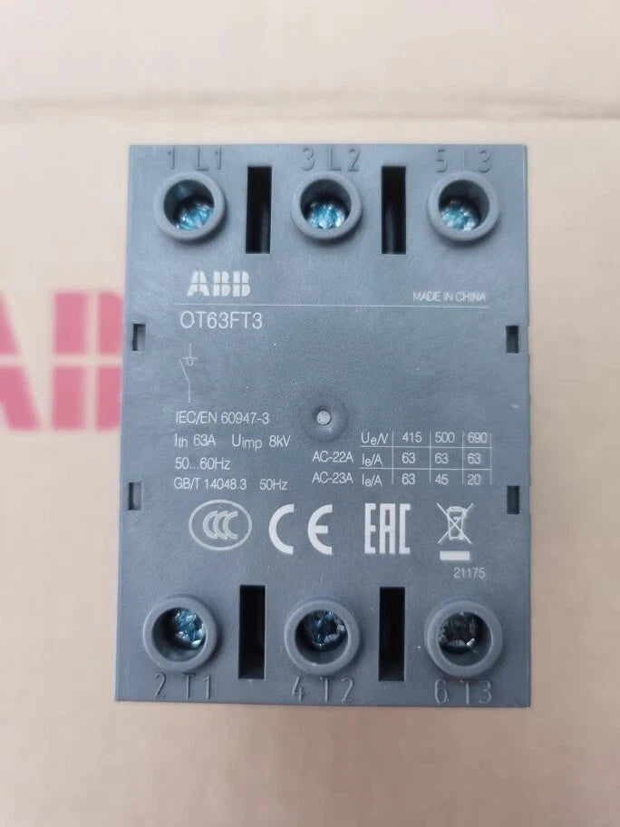1PCS ABB Disconnect Switch OT63FT3